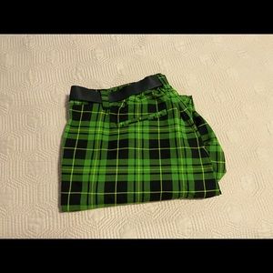 Green Plaid Pants